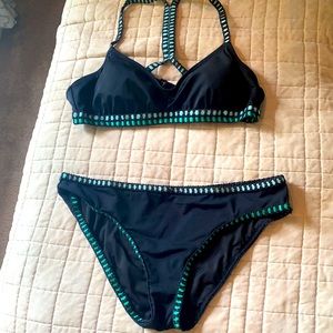 VS bikini size L black & green